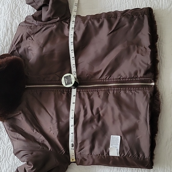 GAP Factory Women's Relaxed Faux-Fur Jacket in Brown- Size S- New! - Picture 7 of 14